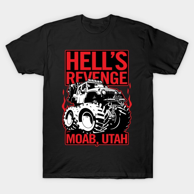 Hell's Revenge Moab Utah Off Road 4x4 Adventure T-Shirt by hobrath